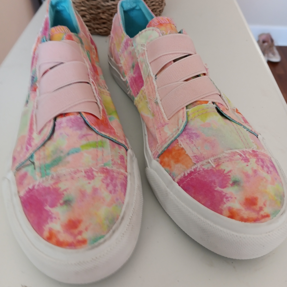 Blowfish Malibu Marley pink "Rainwater Canvas" tie dye slip on sneakers